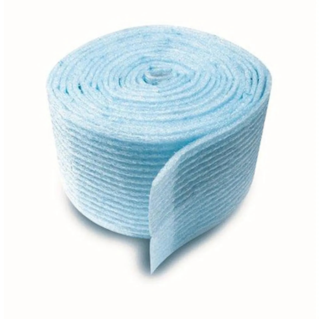 A 5-1/2 in. x 50 ft. Go Build, The Fastest Way To Build FoamSealR Sill Gasket is shown light blue, partially unrolled against a white background.